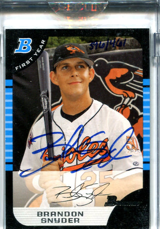 Brandon Snyder 2005 Bowman First Year Autographed Card