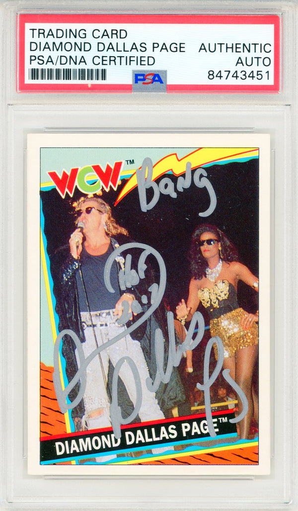 Diamond Dallas Page "HOF 2017, Bang" Autographed 1992 Topps UK Card #25  (PSA Auto)