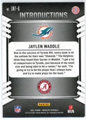 Jaylen Waddle 2021 Panini Absolute Introductions Rookie Card #INT-6
