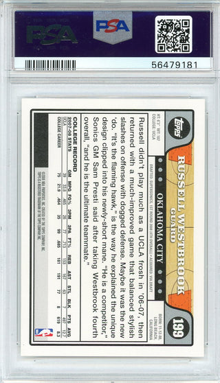 Russell Westbrook 2008 Topps Rookie Card #199 (PSA)
