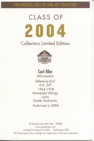 Carl Eller 1st Day Cover Envelope