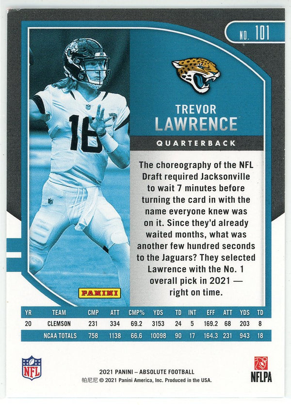 Trevor Lawrence 2021 Panini Absolute Rookie Card #101
