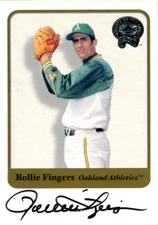 Rollie Fingers Autographed 2001 Fleer Greats of the Game Card