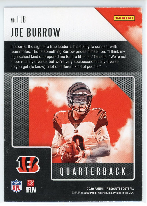 Joe Burrow 2020 Panini Absolute Rookie Card #I-JB