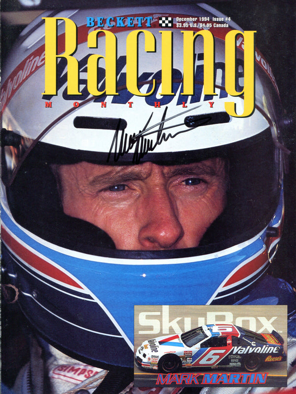 Mark Marin Autographed Beckett Racing Magazine Page
