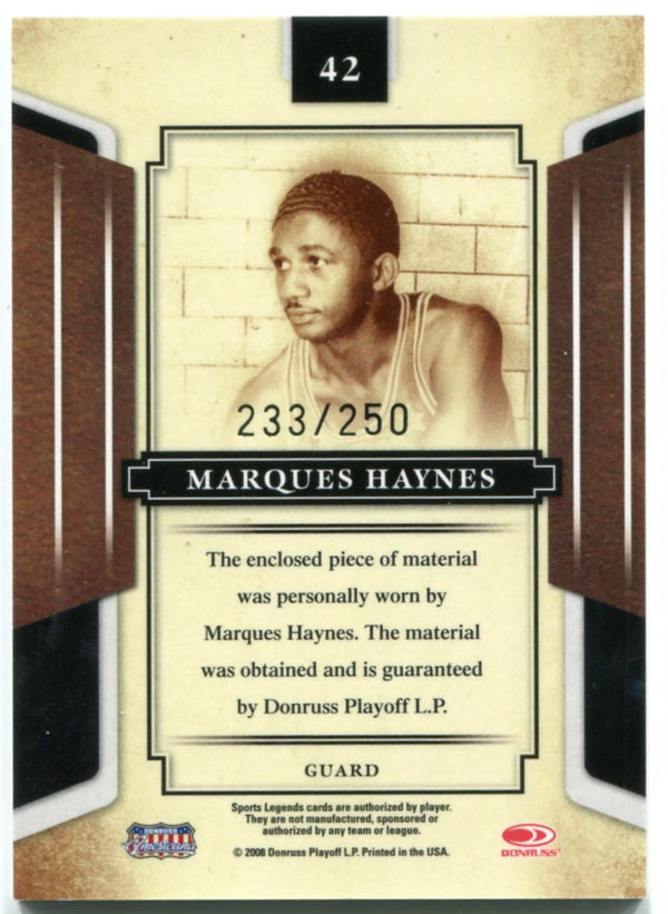 Marques Haynes Donruss Sports Legends Patch Card 233/250