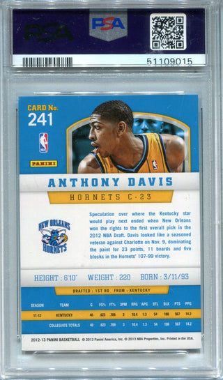 Anthony Davis 2012 Panini NBA Rookie Card #241 (PSA Mint 9)
