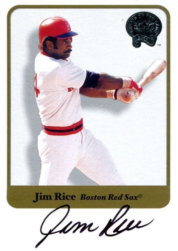 Jim Rice Autographed 2001 Fleer Greats of the Game Card