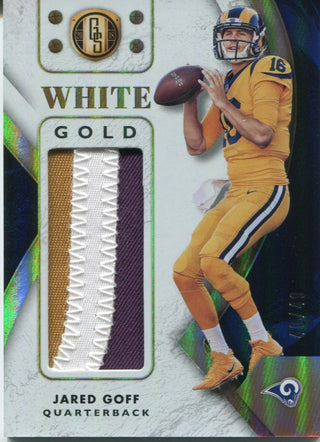 Jared Goff 2018 Panini Gold Standard Jersey Patch Relic Card 