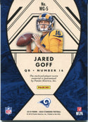 Jared Goff 2018 Panini Gold Standard Jersey Patch Relic Card 