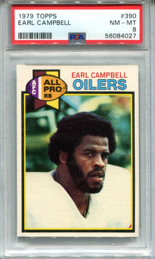 Earl Campbell 1979 Topps #390 PSA NM-MT 8 Card