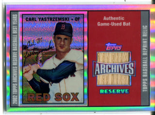 Carl Yastrzemski 2002 Topps Archives Reserve Bat Card