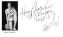 Harry Gallatin "HOF 91" Autographed 3x5 Card (JSA)