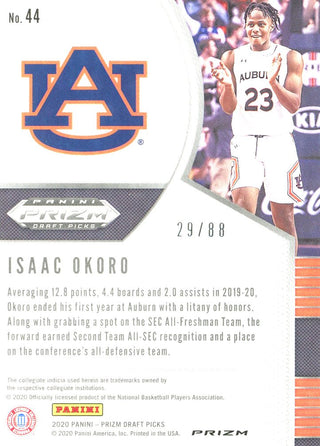 Isaac Okoro 2020 Panini Prizm Rookie Card #29/88