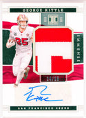 George Kittle Autographed 2022 Panini Impeccable Immense Patch Card #IPA-GKI