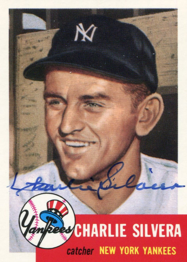 Charlie Silvera Autographed Topps Archives 1953 Series Card