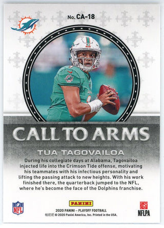 Tua Tagovailoa 2020 Panini Playoff Call to Arms Rookie Card #CA-18