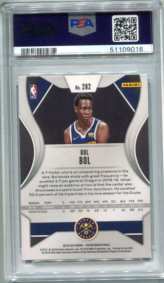 Bol Bol 2019 Panini Prizm #282 (PSA GEM MT 10) Card