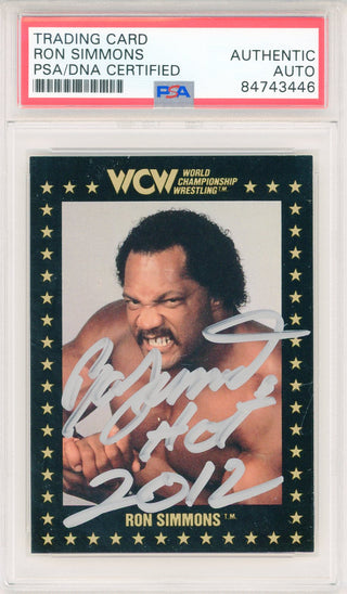 Ron Simmons "HOF 2012" Autographed 1991 WCW Card #70 (PSA Auto)