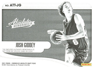 Josh Giddey 2021 Panini Absolute Rookie Card