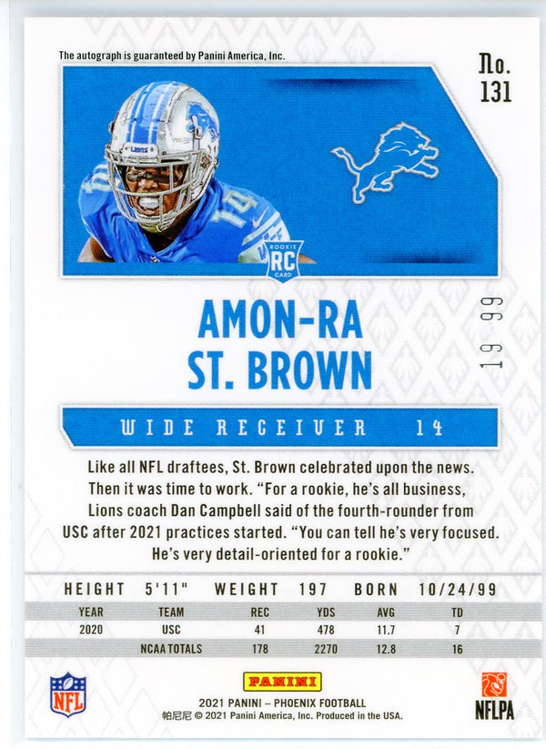 AMON-RA ST BROWN AUTOGRAPHED SIGNED DETROIT LIONS