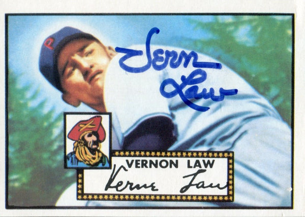 Vern Law Autographed Topps Archives 1952 Series Card