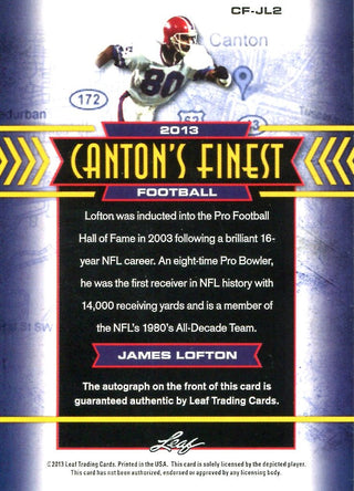 James Lofton Autographed 2013 Leaf Sports Heroes Card