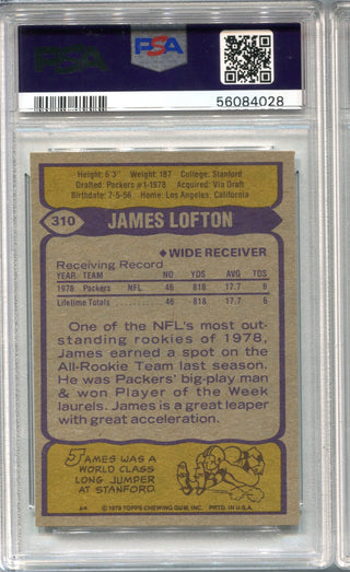 James Lofton 1979 Topps #310 PSA NM-MT 8 RC