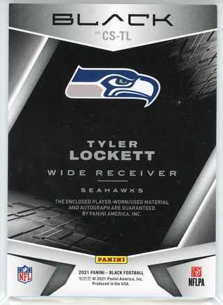 Tyler Lockett Autographed 2021 Panini Black Capstones Patch Card #CS-TL