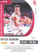Onyeka Okongwu 2020 Panini Prizm Rookie Card #3/5