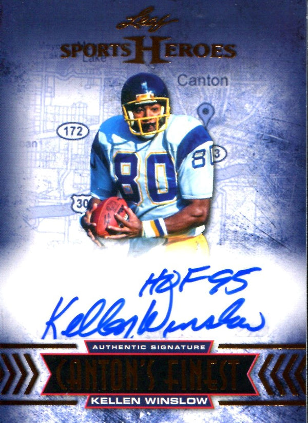 Kellen Winslow 2013 Leaf Sports Heroes Autographed Card