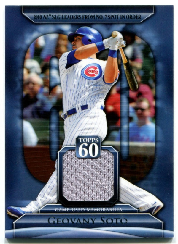 Geovany Soto Topps 60 NL SLG Leaders Jersey Card 2011