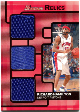 Richard Hamilton Bowman Relics Triple Jersey Card 05/99 2007