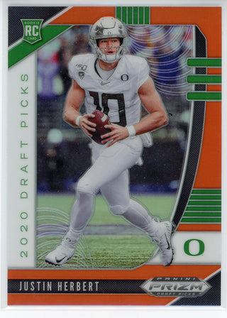 Justin Herbert 2020 Panini Prizm Draft Picks Prizm Rookie Card #102