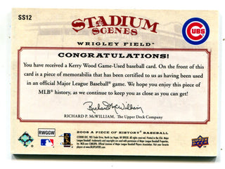 Kerry Wood 2008 Stadium Scenes #SS12 Patch Card