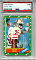 Jerry Rice 1986 Topps Rookie Card #161 PSA EX 5 Card