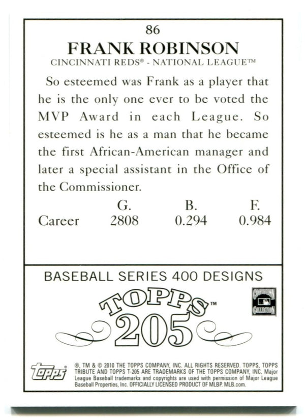 Frank Robinson topps 205 2010 #86