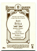 Alex Avila Topps Gypsy Queen Jersey Card 2012