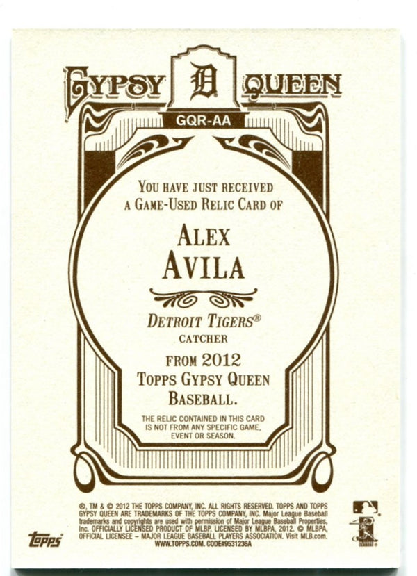 Alex Avila Topps Gypsy Queen Jersey Card 2012