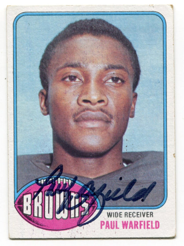 Paul Warfield Autographed 1976 Topps Card #317