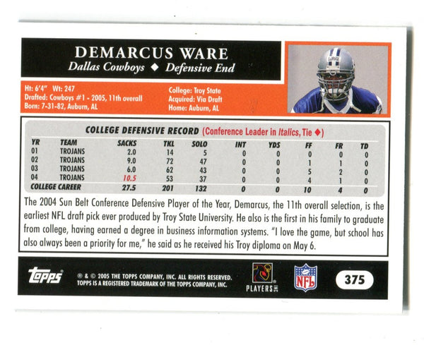 Demarcus Ware 2005 Topps 50th Anniversary RC