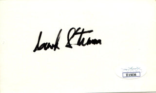 Hank Stram Autographed 3x5 Index Card (JSA)