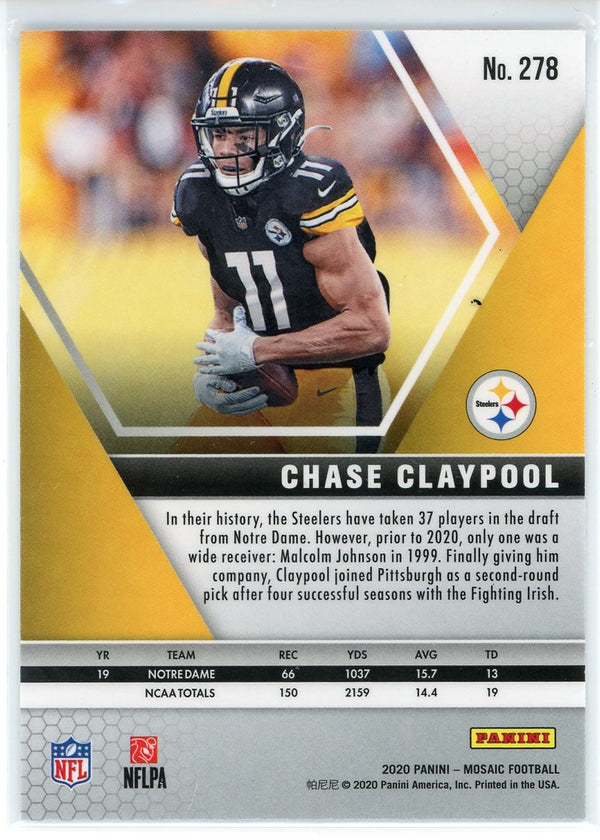 Chase Claypool 2020 Panini Mosaic Rookie Card #278