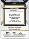 Chris Paddack Autographed 2021 Topps Triple Threads Jersey Card #ASJR-CP