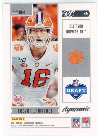 Trevor Lawrence 2021 Panini Luminance Dynamic Rookie Card #DR-1