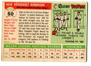 Jackie Robinson 1955 Topps #50 Card
