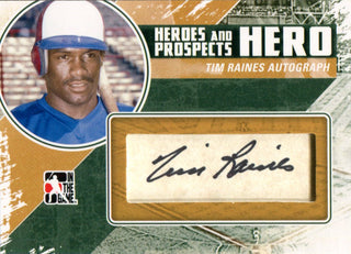 Tim Raines Autographed 2011 In the Game Heroes and Prospects Card