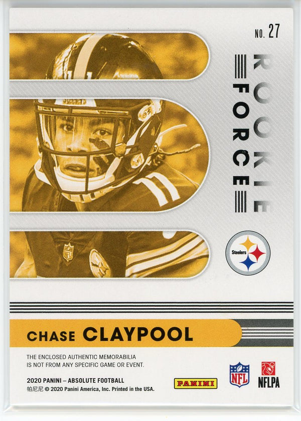 Chase Claypool 2020 Panini Absolute Jersey Rookie Card #27