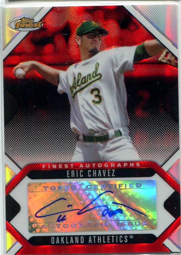 Eric Chavez 2006 Topps Finest Autographed Card