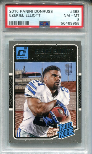 Ezekiel Elliot 2016 Panini Donruss #368 PSA NM-MT 8 Card